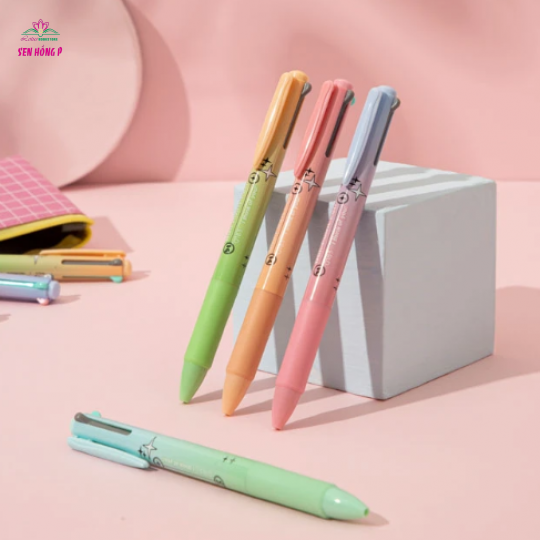 Bút Bi 4 Ngòi 4 Màu Pastel Deli 0.7 mm - Phiên Bản Sơn Tùng M-TP Giới Hạn - Deli Q183