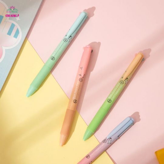 Bút Bi 4 Ngòi 4 Màu Pastel Deli 0.7 mm - Phiên Bản Sơn Tùng M-TP Giới Hạn - Deli Q183
