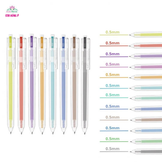 Bút Gel Deli G118 Nét 0.5mm Nhiều Màu