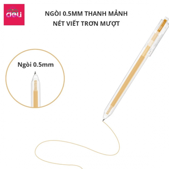 Bút Gel Deli G118 Nét 0.5mm Nhiều Màu