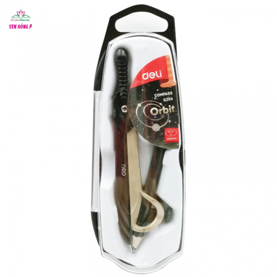 Bộ Compa Kèm Bút Chì Gỗ - Deli EG20402