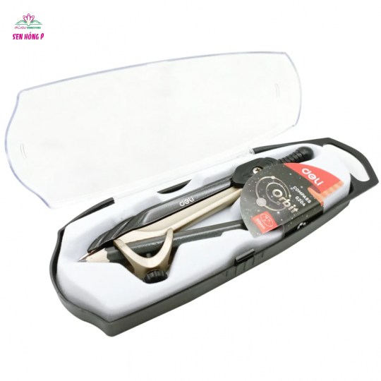Bộ Compa Kèm Bút Chì Gỗ - Deli EG20402