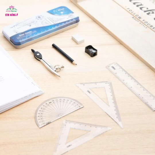Bộ Compa Thước Kẻ 8 Dụng Cụ Deli G30505