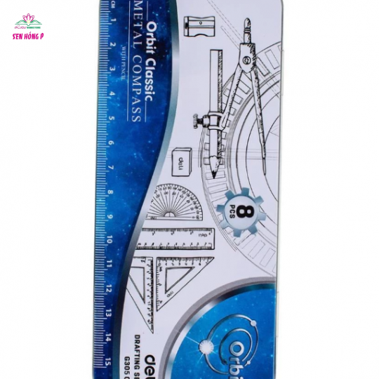 Bộ Compa Thước Kẻ 8 Dụng Cụ Deli G30505