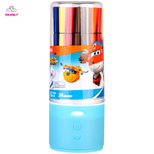 Hộp 24 Bút Lông Màu Super Wings - Deli C150-24