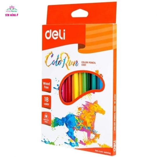 Bút Chì Màu 18 Màu - Colorun - Deli C00110