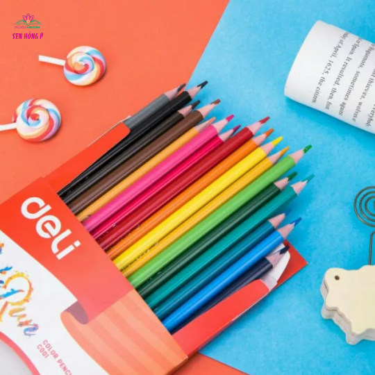 Bút Chì Màu 12 Màu - Colorun - Deli C00100