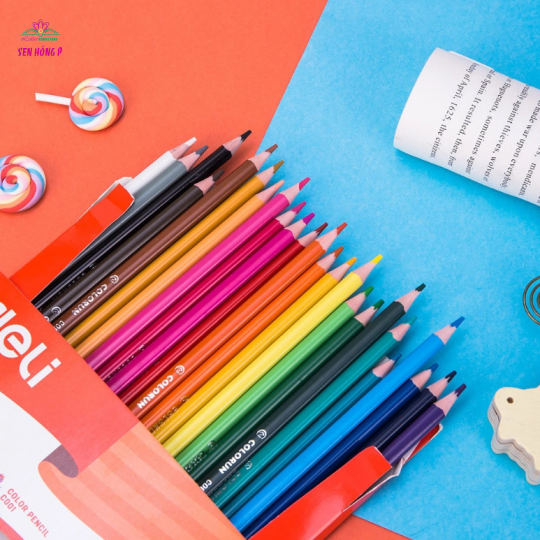 Bút Chì Màu 24 Màu - Colorun - Deli C00120