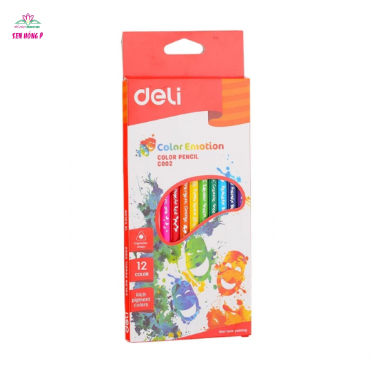 Bút Chì Gỗ 12 Màu Deli C002 00