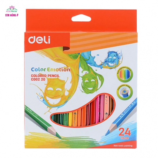Bút Chì Gỗ 24 Màu Deli C00220