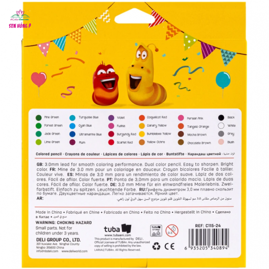 Hộp 24 Bút Chì Màu Larva - Deli EC115-24