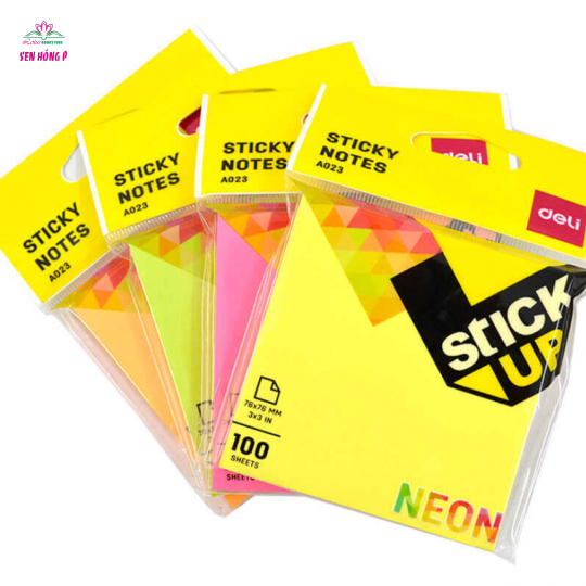 Giấy Note 3x3 (100 tờ) Neon Deli A02302