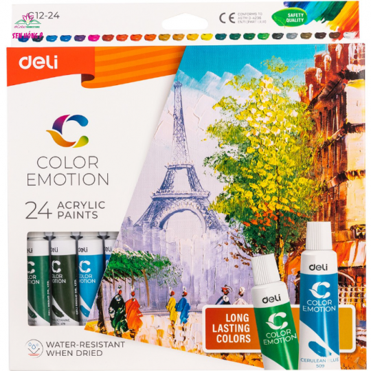 Màu Nước Acrylic 24 Màu Deli EC24 (có bán lẻ)