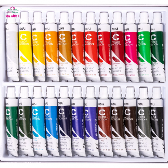 Màu Nước Acrylic 24 Màu Deli EC24 (có bán lẻ)