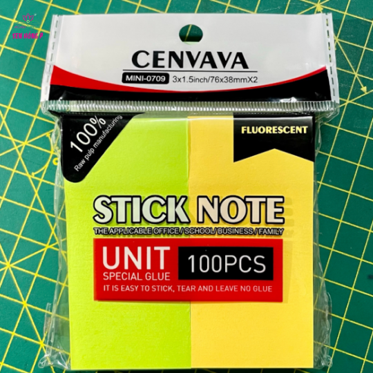 Giấy Note Ghi Chú, Ghi Nhớ 3x1.5 Cenvava 0709
