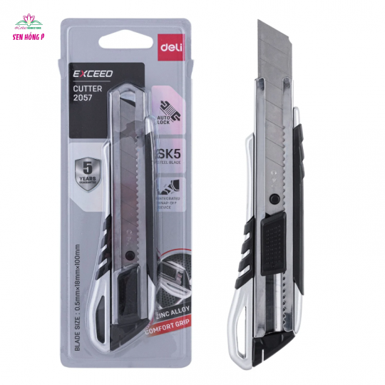 Dao Rọc Giấy Thân Thép Deli 2057