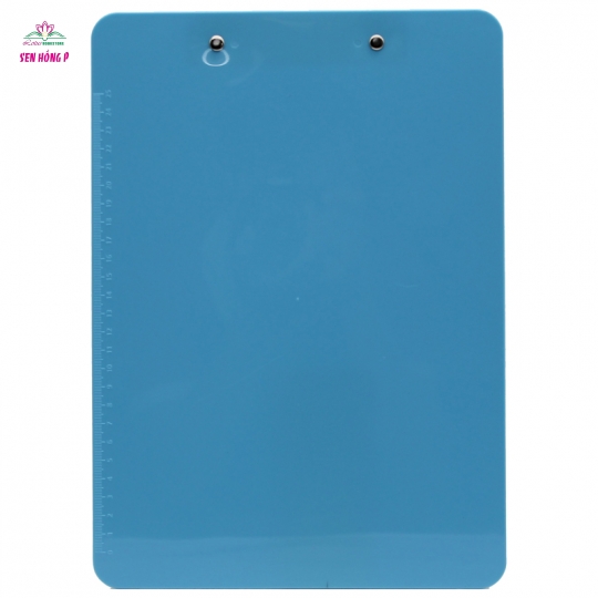 Bìa Trình Kí 1 Mặt Nhựa PS 1 Ngăn Zipper Bag - Stacom-D017S - Màu Xanh Dương