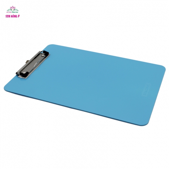 Bìa Trình Kí 1 Mặt Nhựa PS 1 Ngăn Zipper Bag - Stacom-D017S - Màu Xanh Dương