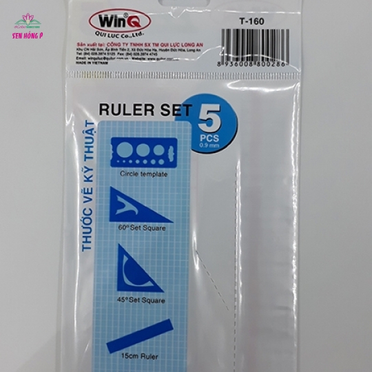 Bộ 5 Cây Thước Dẻo Trắng WinQ T-160