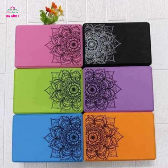GẠCH TẬP YOGA IN HOA MANDALA (LOẠI 1)-NHIỀU MÀU